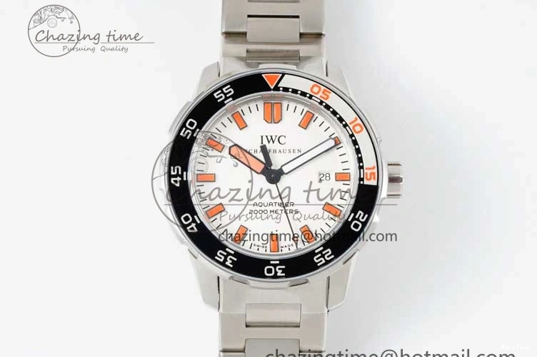 MIROTIME 0115 BestValue Aquatimer Automatic SS RSF 1:1 Best Edition White Orange Dial on SS Bracelet A 7072